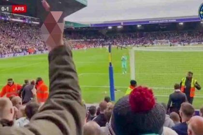 Watch: Bitter Leeds fans spotted giving Ramsdale the middle finger following victory