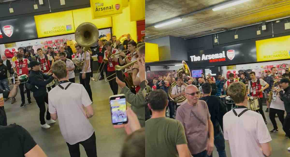 Watch: Brass band create beautiful chant for Saliba after keeping Harry Kane quiet in London derby win