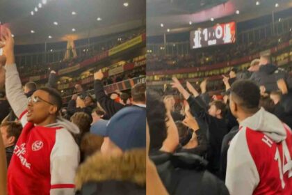 Watch: Arsenal fans jubilant after securing qualification to the next round