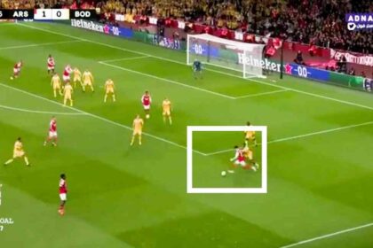 Watch: Fabio Vieira gives a 'Cazorla-like pass' to Holding to make it 2-0 against Bodo/Glimt