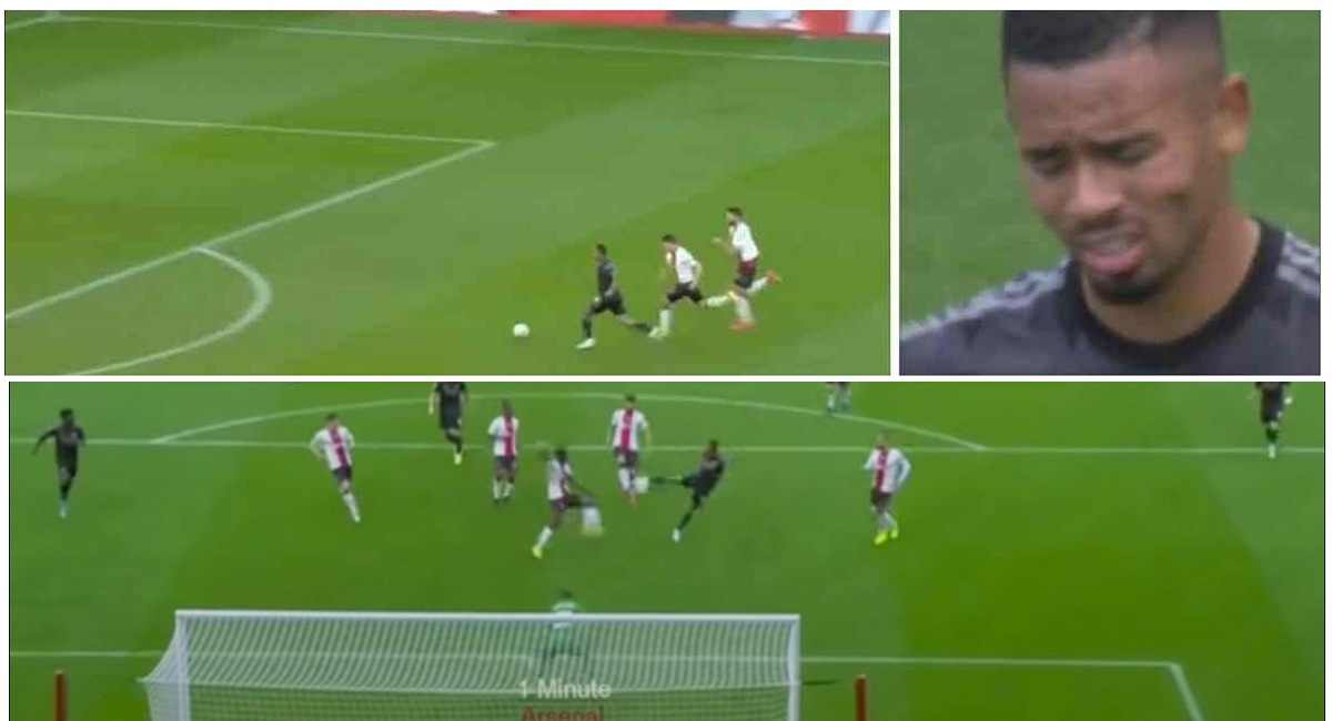 Watch: All three big chances Surprisingly missed by Gabriel Jesus against Southampton