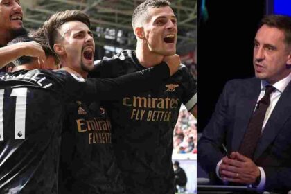 'They will drop after the world cup': Gary Neville insists Arsenal can't handle the 'pressure' of being league leaders