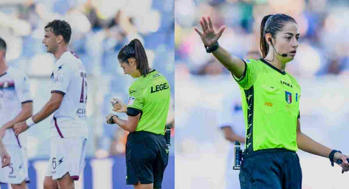 Sole, Maria Ferrieri Caputi became the first female official in Serie A after officiating Sassuolo's match against Salernitana on Sunday.