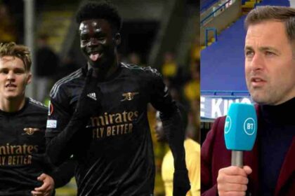 'Arsenal needs to build a team around him': Ex Chelsea Joe Cole praises Bukayo Saka following win over Bodo-Glimt, saying he is 'too good for his age'