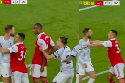 Watch: Xhaka defends Gabriel Magalhaes after he got in a 'fight' with Henderson
