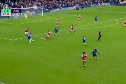 Watch: Arsenal only needed six passes to get into Chelsea's box, easily breaking their press and nearly scoring as a result