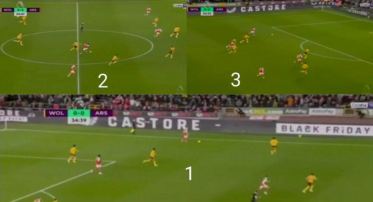 Watch: 'Arteta ball' at its best as Arsenal only needed three passes to break Wolves pressing, almost resulting in a goal