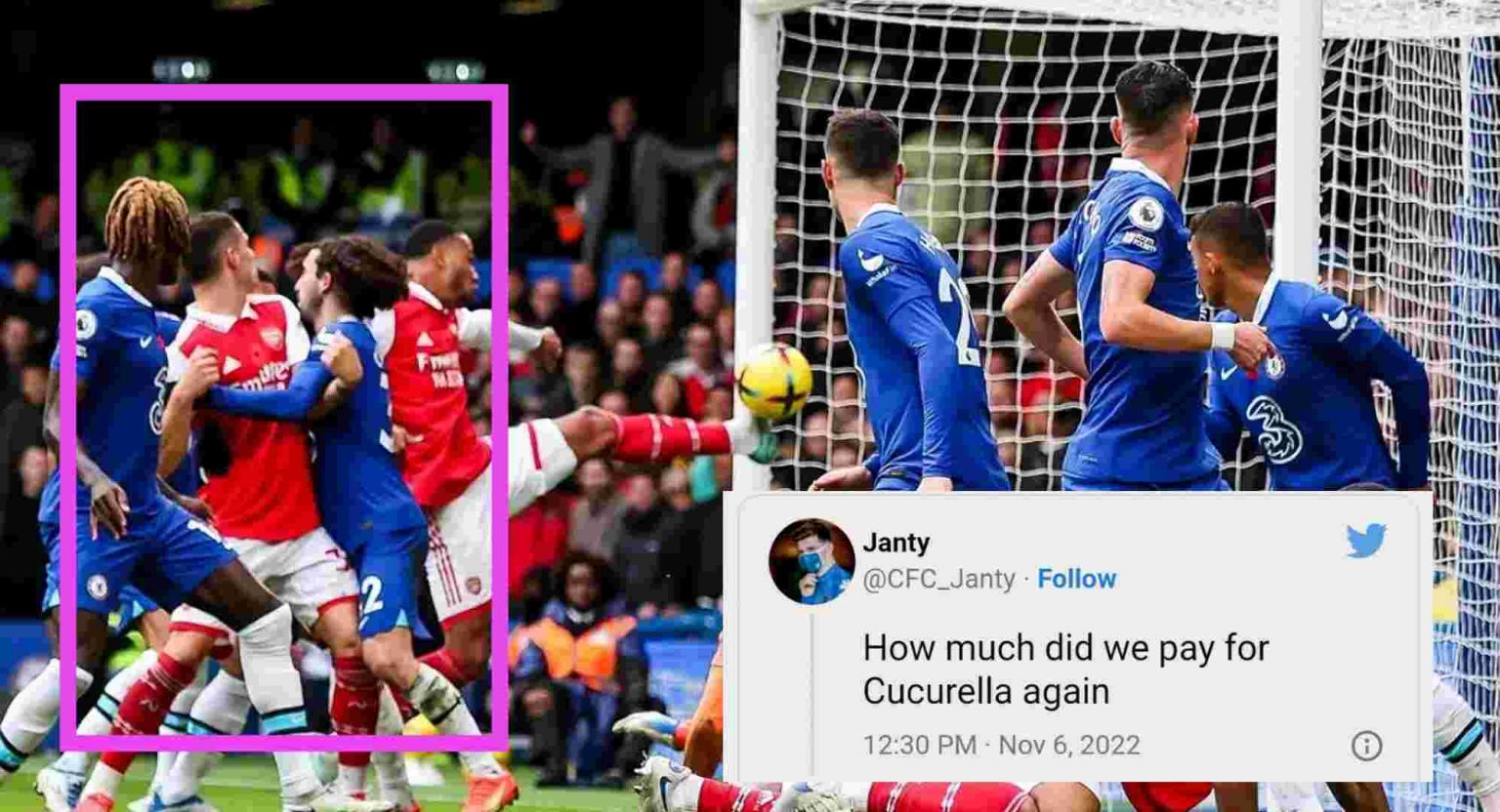 'Send him back to Brighton': Chelsea fans slam Cucurella for simply standing and hugging Xhaka when he could've prevented Arsenal from scoring