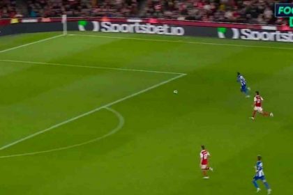 Watch: Moment New Arsenal goalkeeper Karl Hein slipped to give Brighton an equaliser as Welbeck raced through