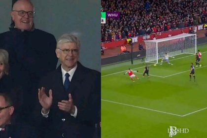 Watch: Moment Arsene Wenger stood up and celebrated Martinelli's wonderful goal with an applause