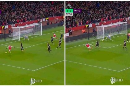 Watch: Gabriel Martinelli scores an amazing goal from an impossible angle to give Arsenal a 2-1 lead over West Ham United