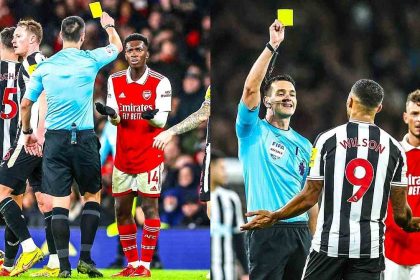 Arsenal-Newcastle encounter recorded the most yellow cards in the first half of any match this season