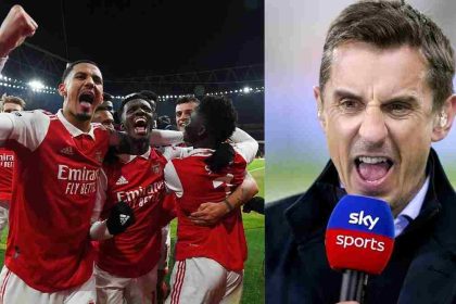 'They will lose one or two games: Former Man Utd player Gary Neville insists Arsenal can't win the league as they have nothing special going on