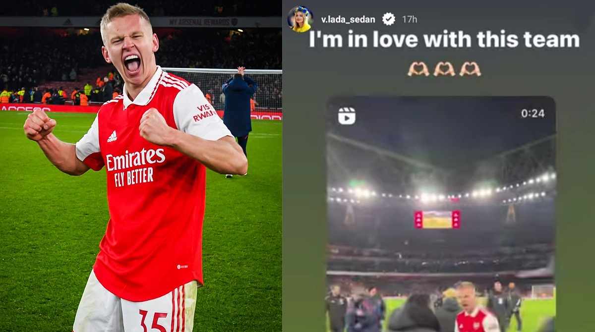 'I'm in love with this team': Zinchenko's wife shares her excitement on Instagram following Arsenal's victory Man Utd