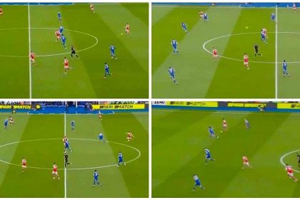 Watch: Jorginho eagle eye pass from his half to pick out Saka proves he is indeed the king of ball progression