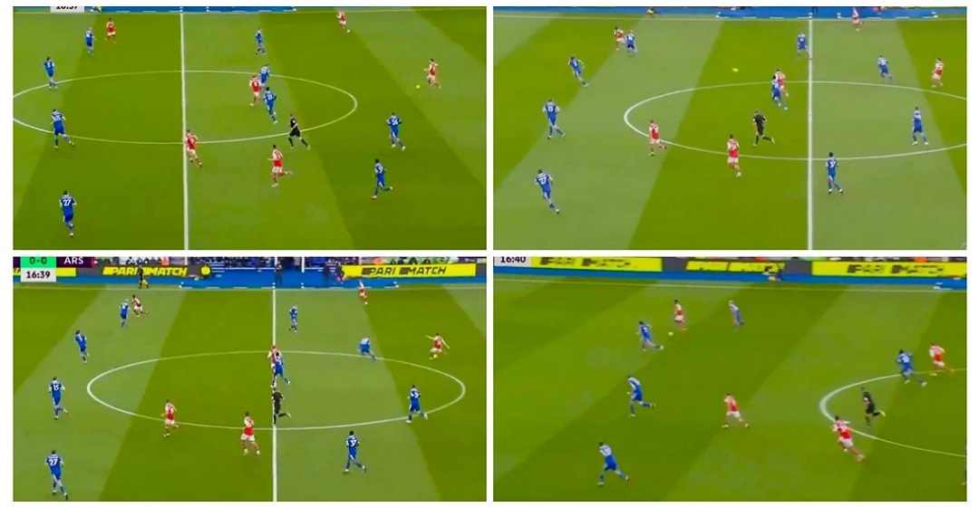 Watch: Jorginho eagle eye pass from his half to pick out Saka proves he is indeed the king of ball progression