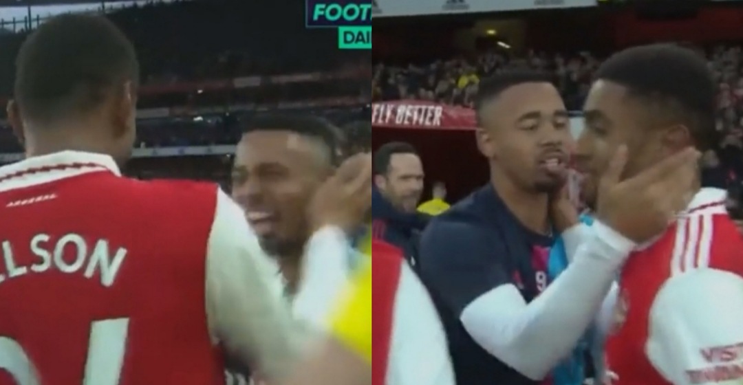 Watch: Gabriel Jesus shows how strong Arsenal's team spirit is as he hugs and congratulates Reiss Nelson after his match-winning goal against Bournemouth