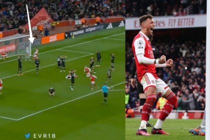 Watch: Moment Ben White celebrated passionately right in the face of Neto after the Bournemouth goalie wasted time the entire game to stop Arsenal from winning