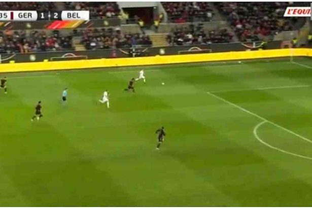 Watch: Leandro Trossard gradually becoming the 'king of assists' with an inch perfect pass to De Bruyne as Belgium beat Germany 3-2 yesterday