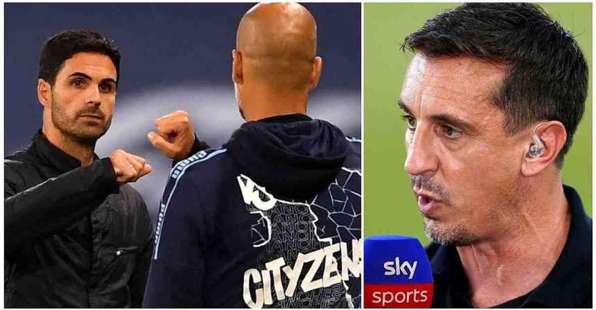 'They can go and rip City to shreds': Gary Neville insists Arsenal have what it takes to beat Manchester City at the Etihad