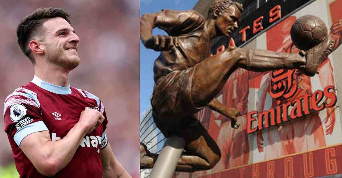 'He has the ability to go and be a legend': Pundit David Hillier claims Declan Rice could have a statue outside the Emirates if he decides to join Arsenal