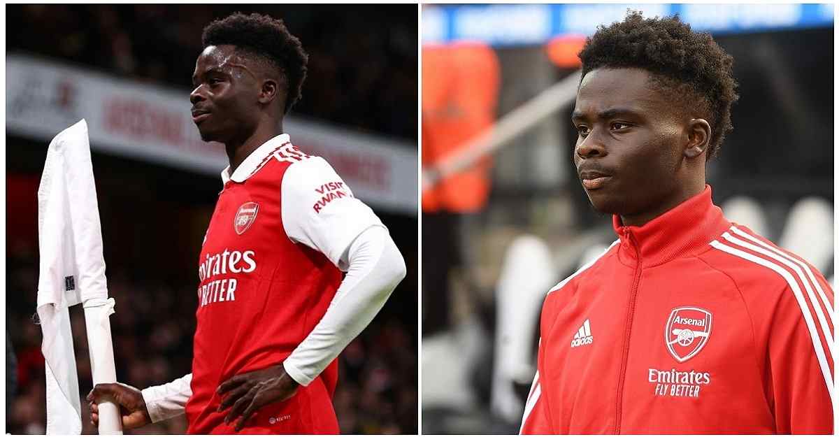 Bukayo Saka has been ranked the world's third most expensive football player, ahead of Rashford, Jude Bellingham, and Mbappe