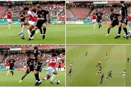 Watch: Moment 16 year old sensation Ethan Nwaneri dummied two Nurnberg players with an exquisite 'Zidane esque' turn
