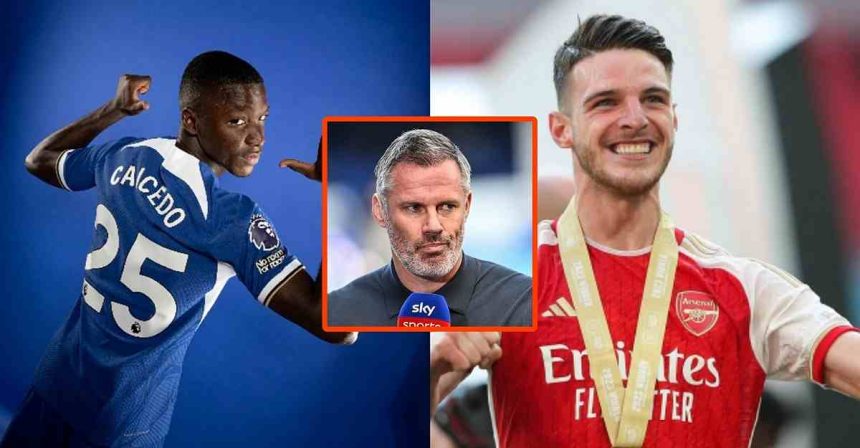 'I would go with Declan Rice': Jamie Carragher believes Declan Rice is better than Chelsea new signing Moisés Caicedo