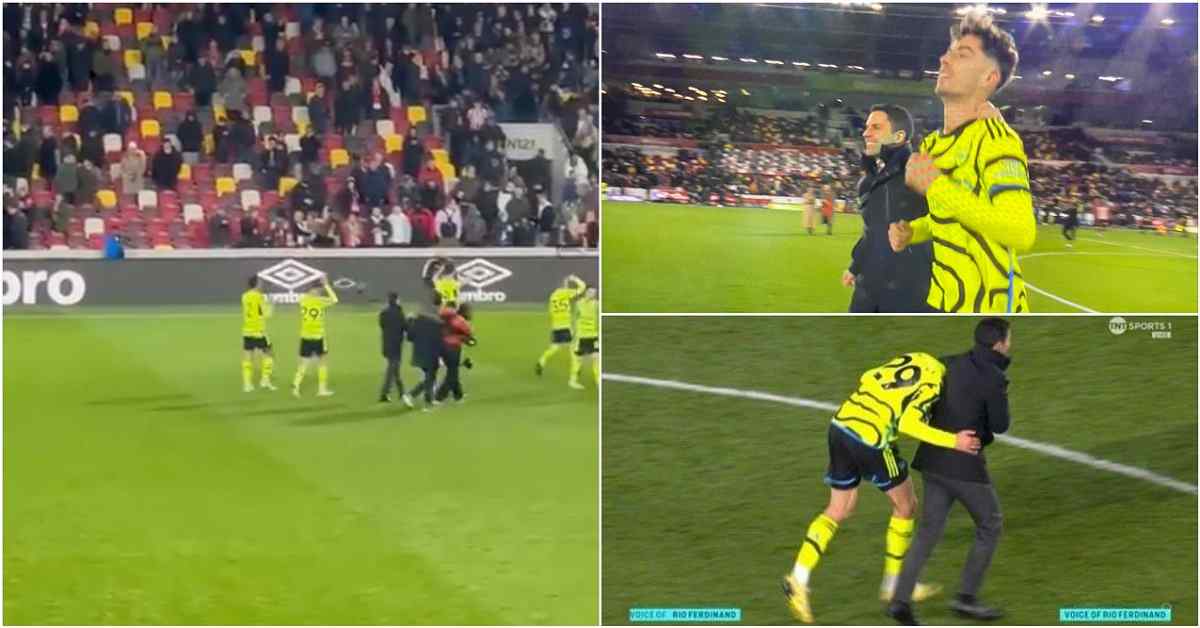 Watch: Mikel Arteta 'forcing' Kai Havertz to receive applauds from Arsenal away fans