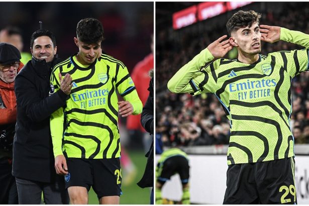 Kai Havertz's late strike sends Arsenal to the top of the league